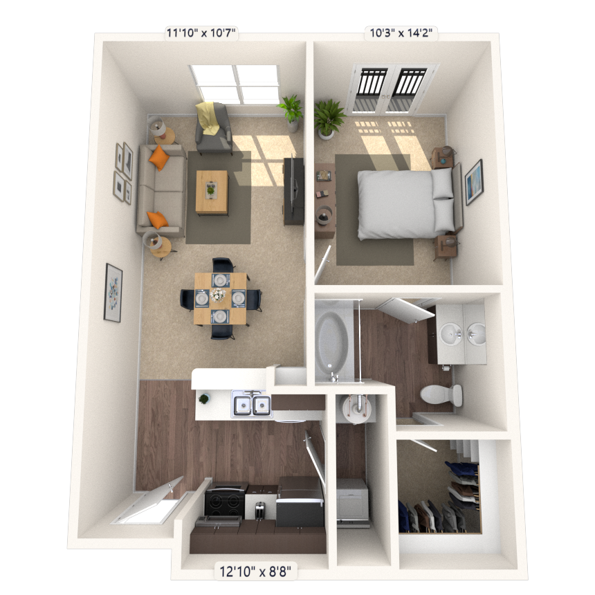 Floorplan image of unit 2134