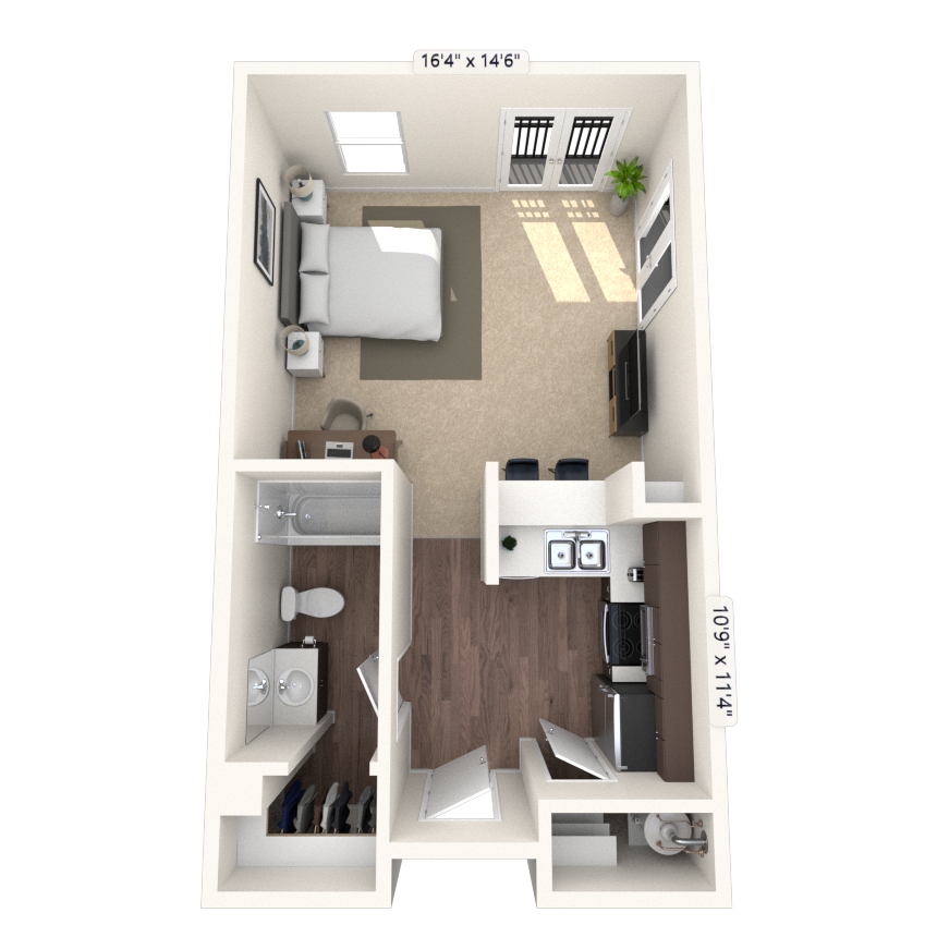 Studio Apartment – 302 Gray Street #3317, Houston, TX 77002