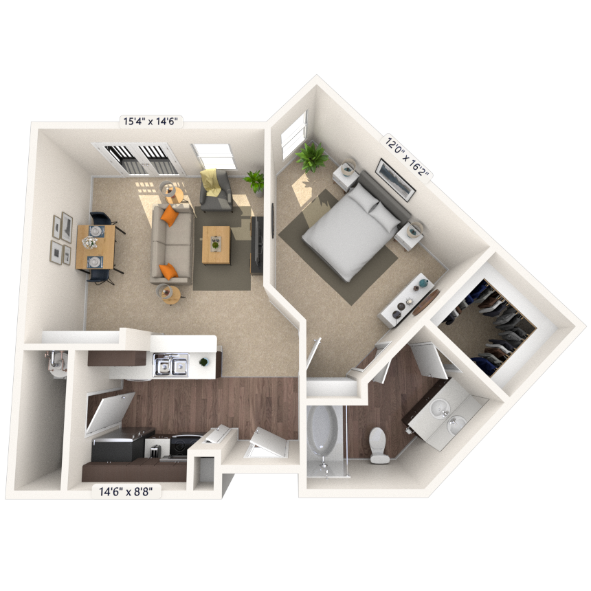 1 Bedroom Apartment – 302 Gray Street #2338, Houston, TX 77002