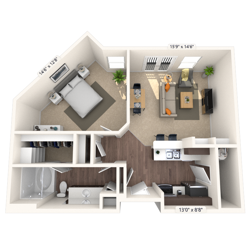 1 Bedroom Apartment – 302 Gray Street #3146, Houston, TX 77002