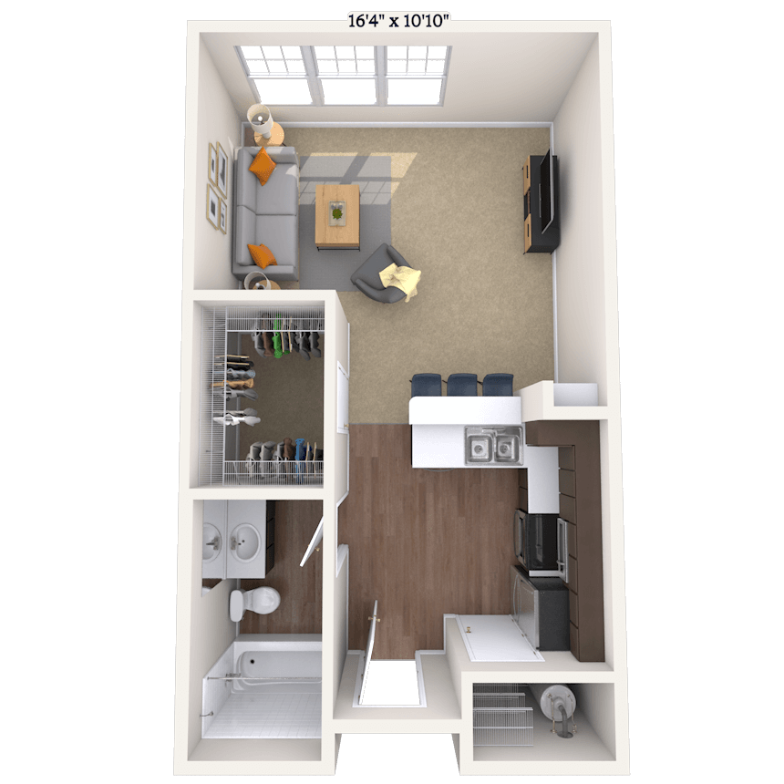 Floorplan image of unit 1343