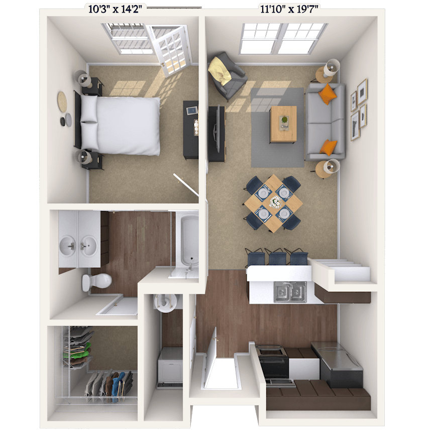 Floorplan image of unit 2116