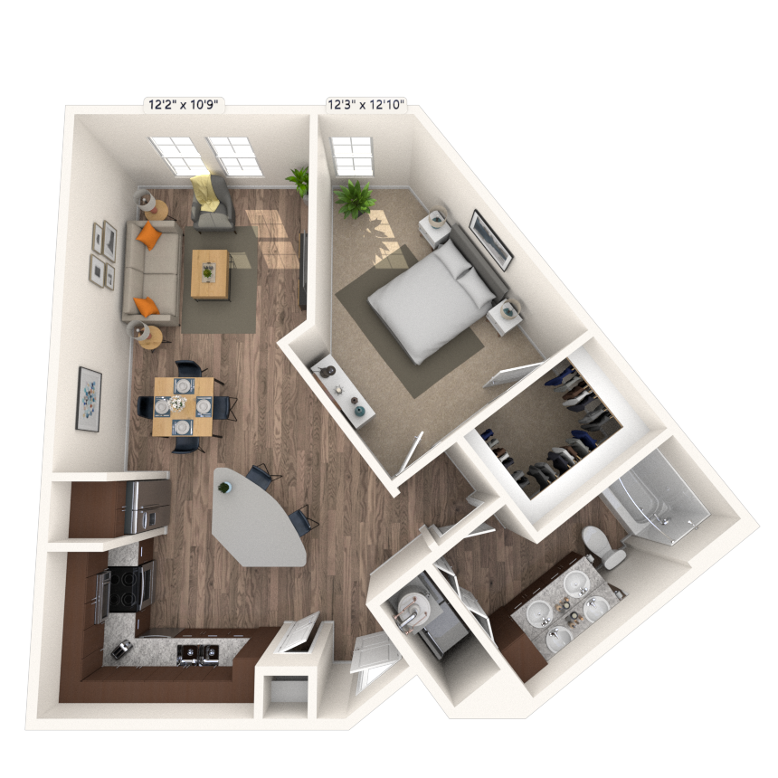 Floorplan image of unit 426