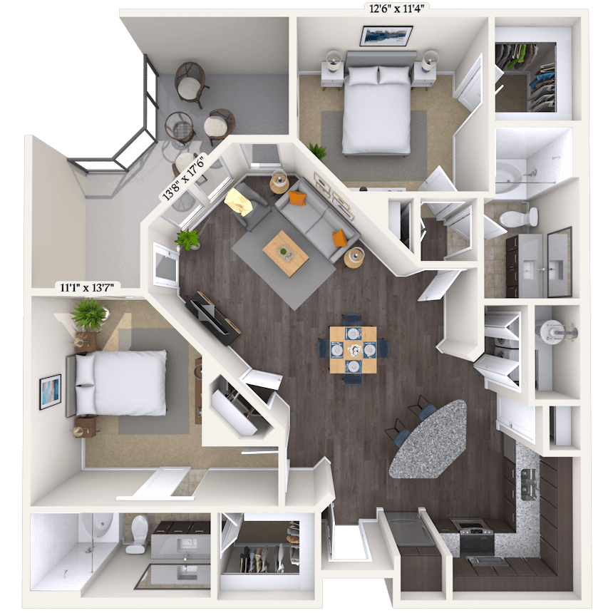 Floorplan image of unit 147
