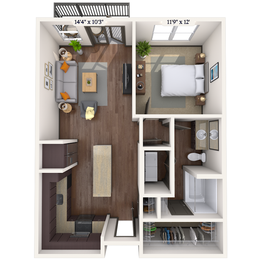 Floorplan image of unit 1026