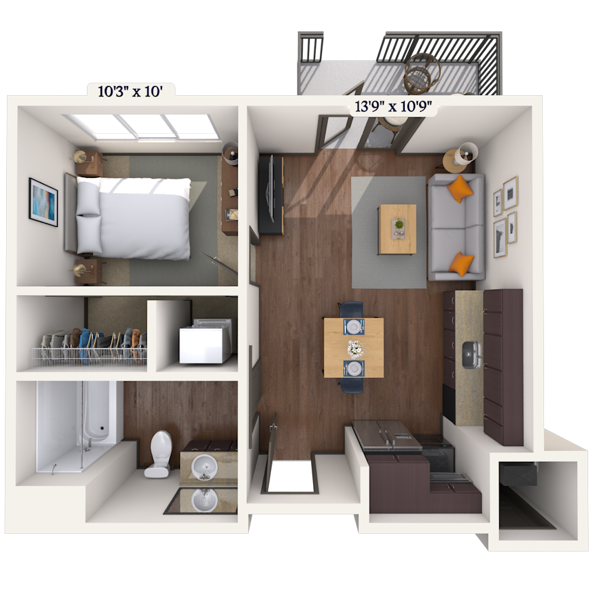 Floorplan image of unit II 527