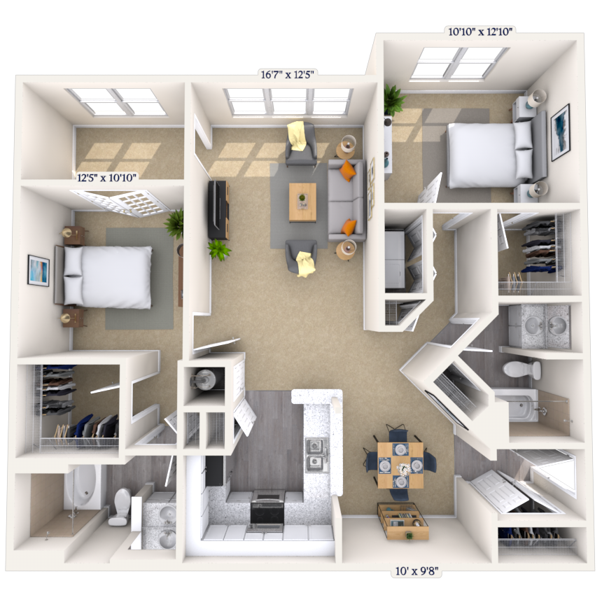Floorplan image of unit 706