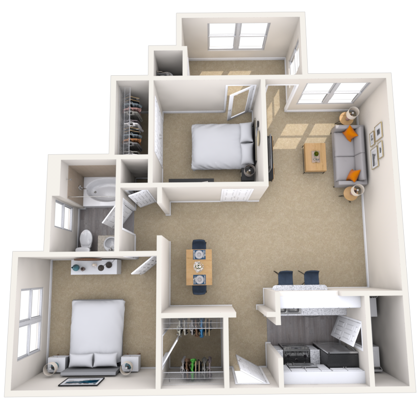 Floorplan image of unit 435