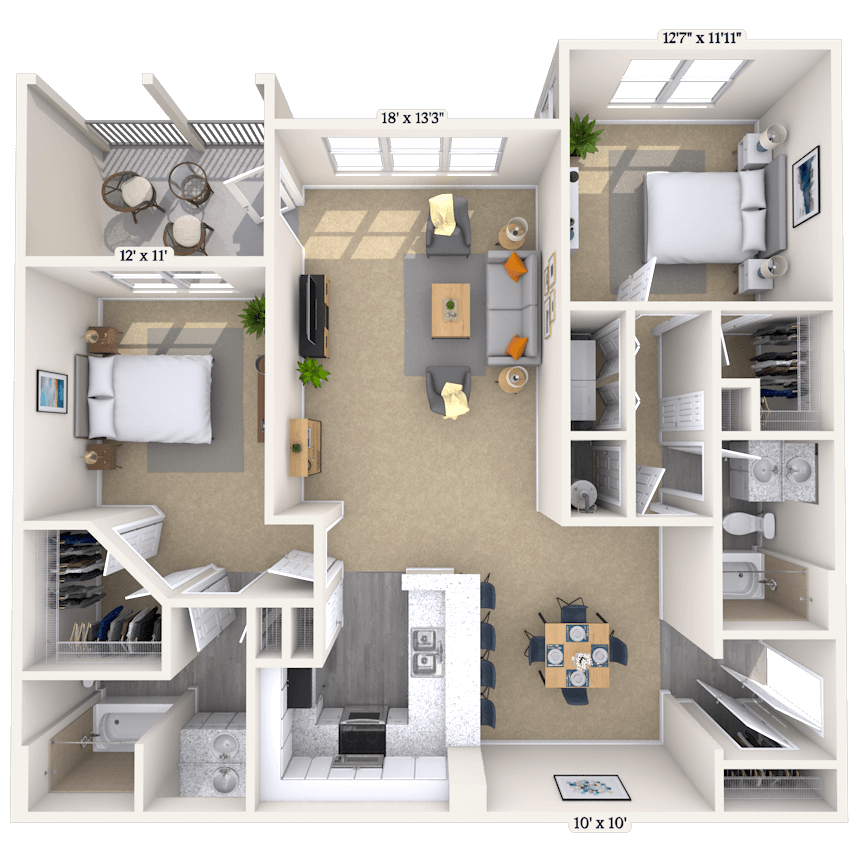 Floorplan image of unit 1041