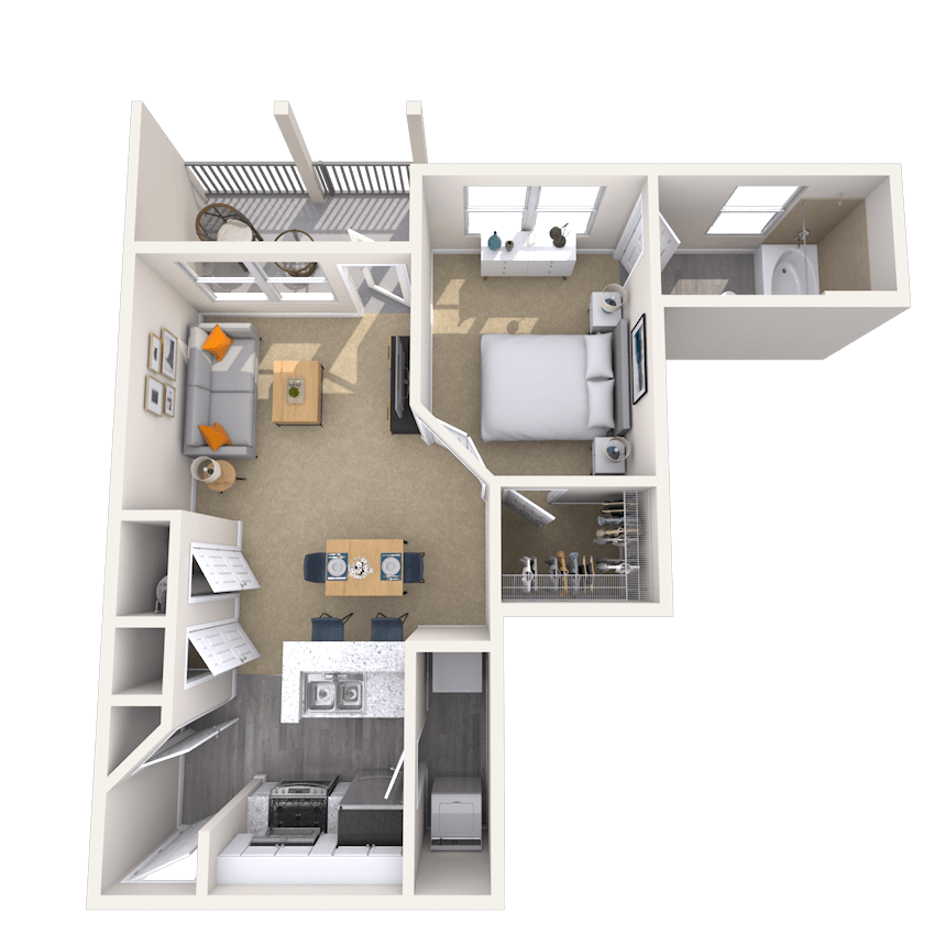Floorplan image of unit 1421