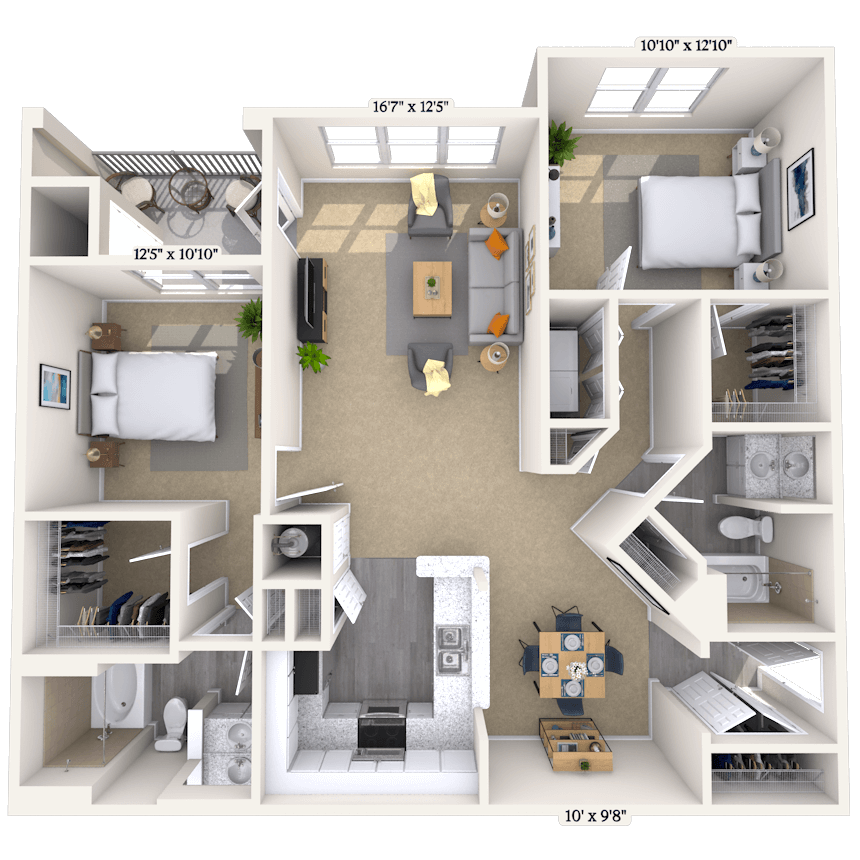 Floorplan image of unit 506