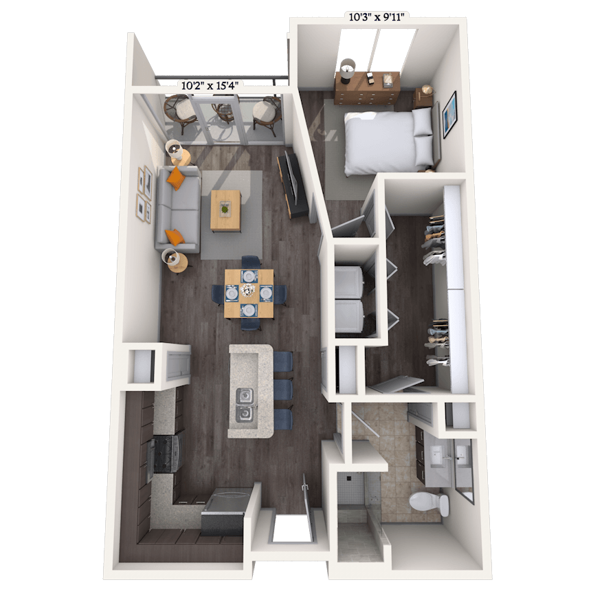 Floorplan image of unit 437