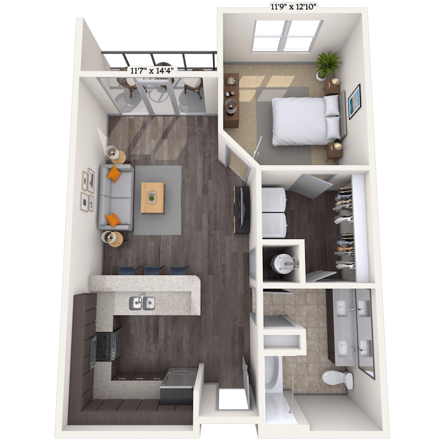 Floorplan image of unit 362