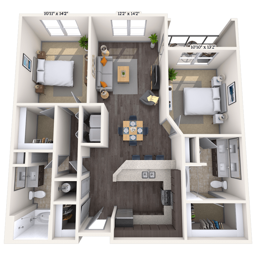 Floorplan image of unit 218