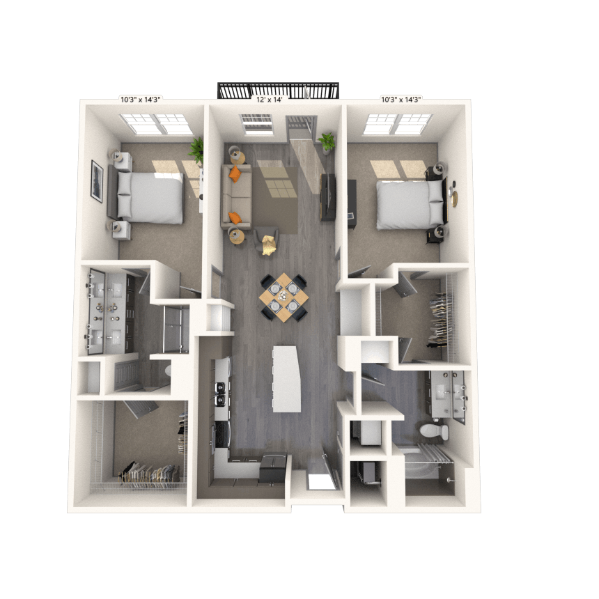 Floorplan image of unit 305
