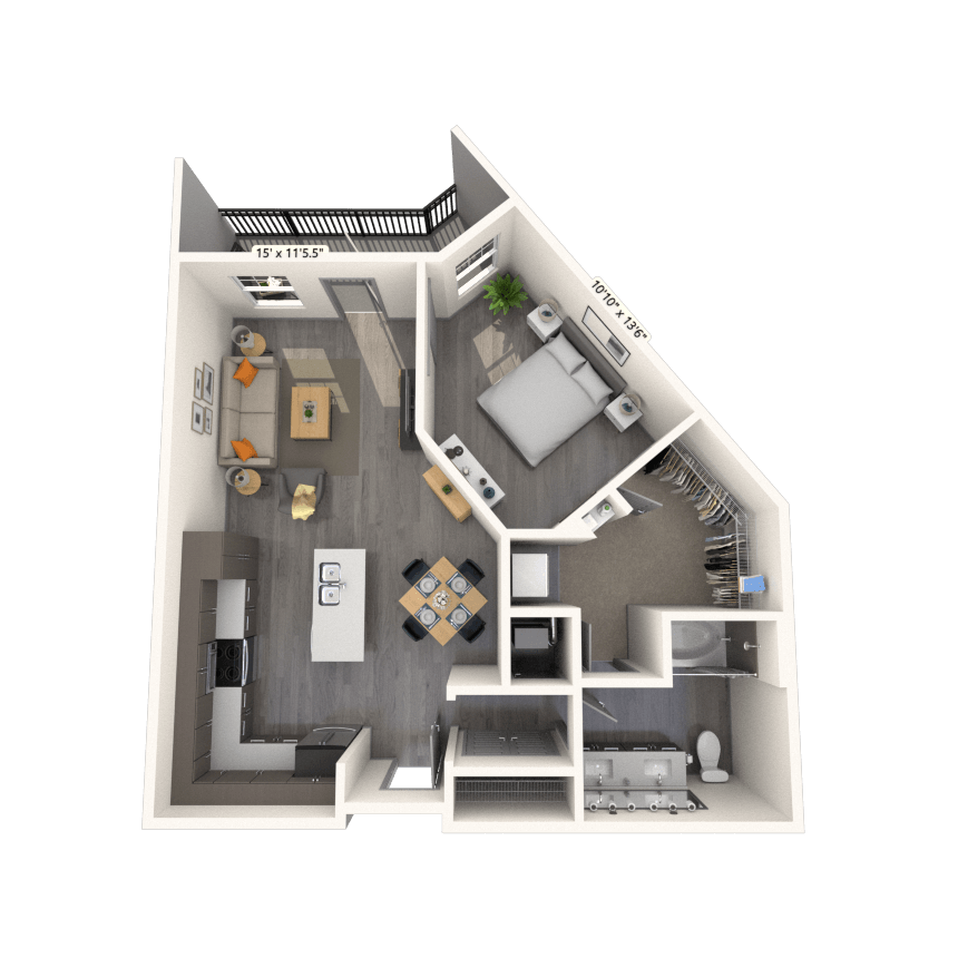 Floorplan image of unit 439