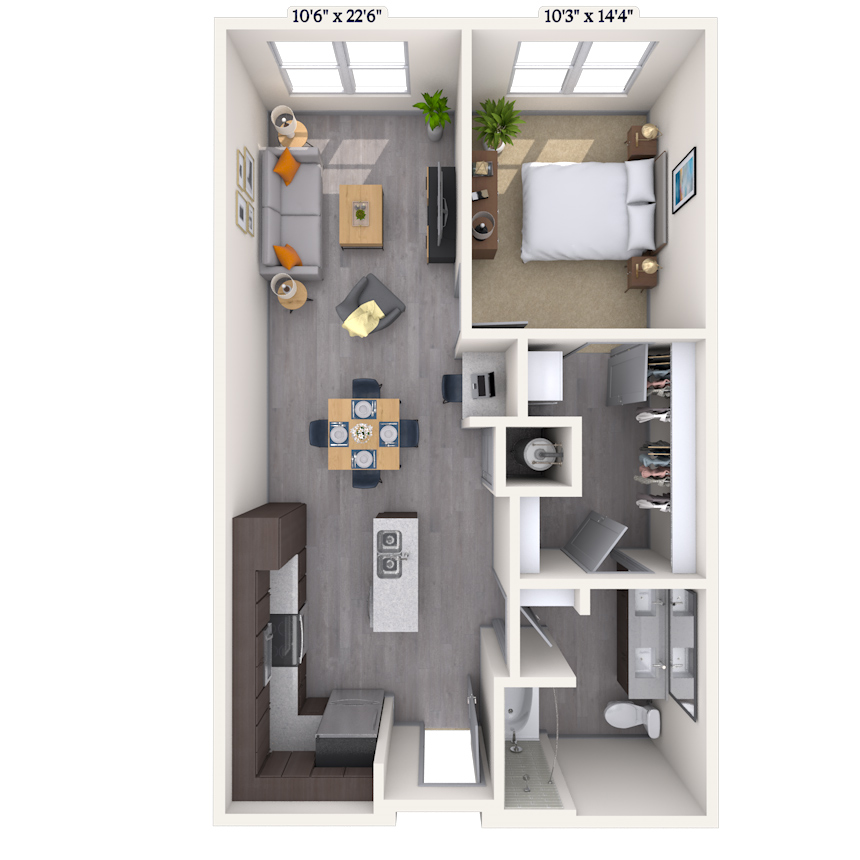 Floorplan image of unit 572