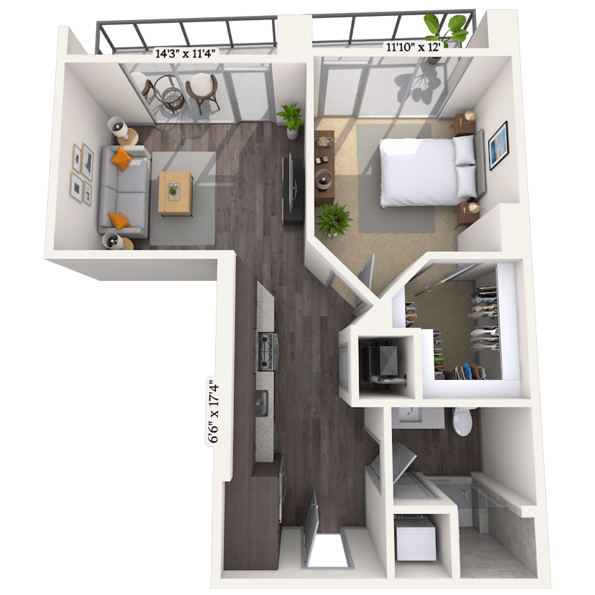 Floorplan image of unit 1116