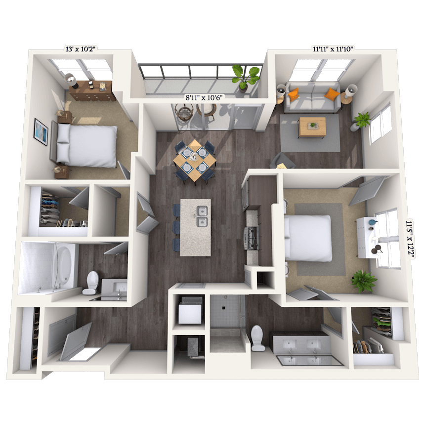 Floorplan image of unit 2401