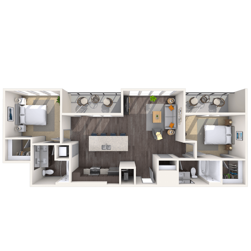 Floorplan image of unit 305