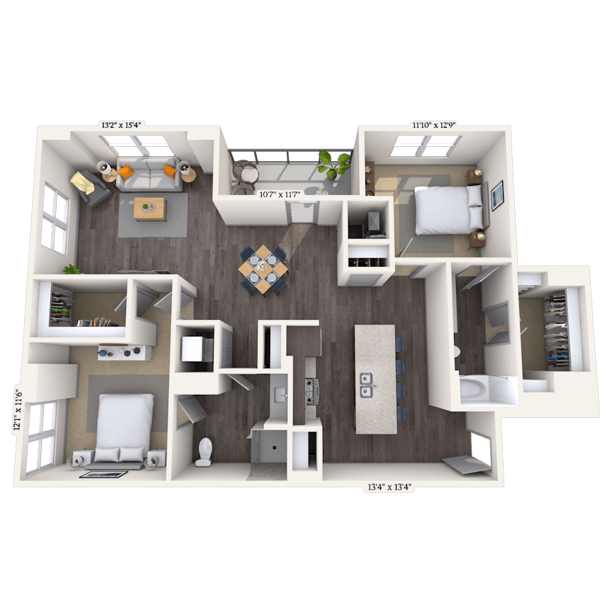 Floorplan image of unit 919