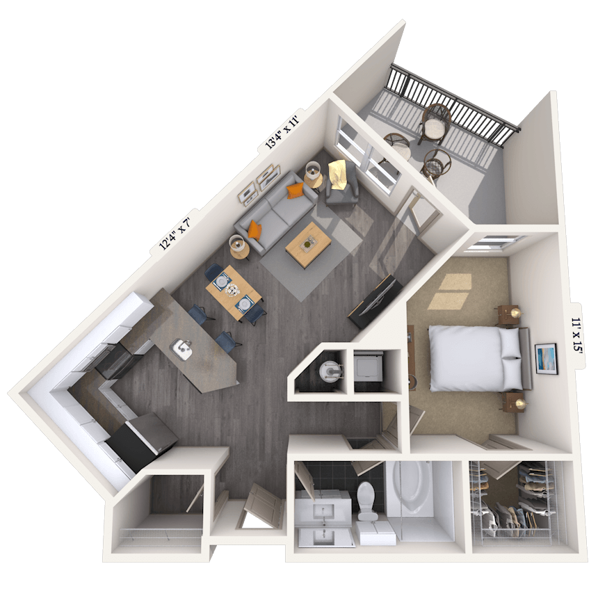 Floorplan image of unit 271