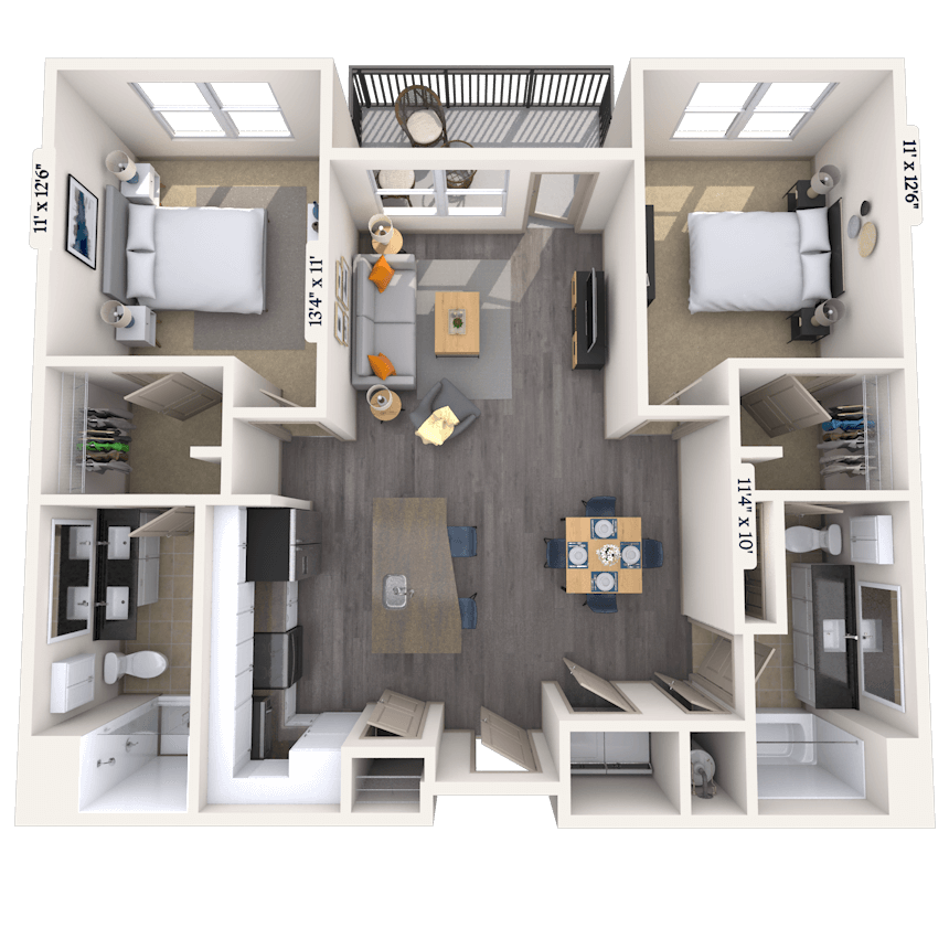 Floorplan image of unit 574