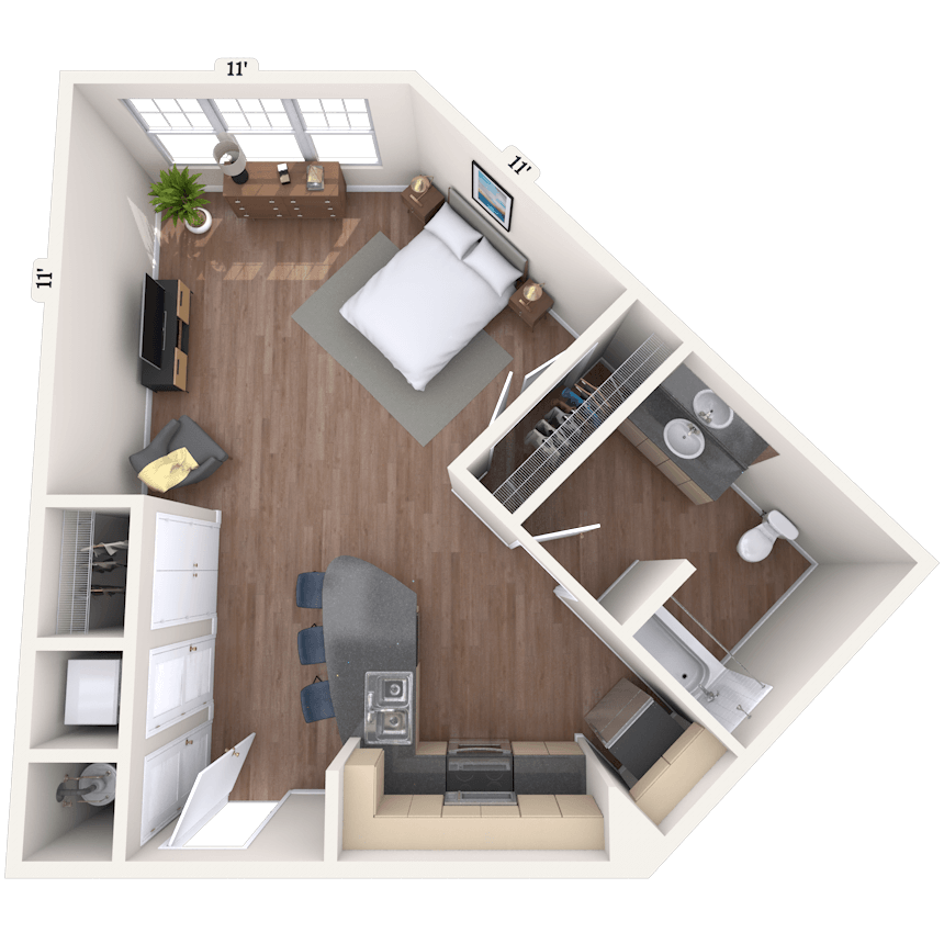 Floorplan image of unit 01607