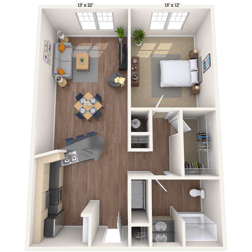 Floorplan image of unit 01536