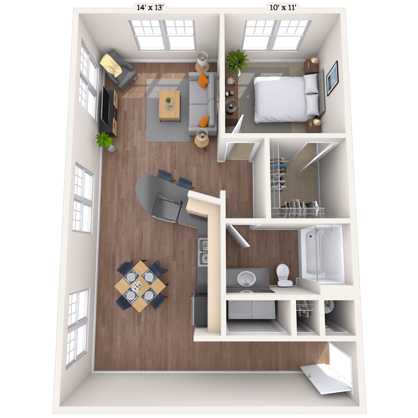 Floorplan image of unit 01516