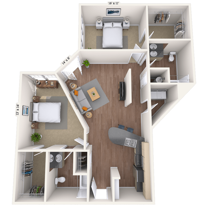 Floorplan image of unit 01631
