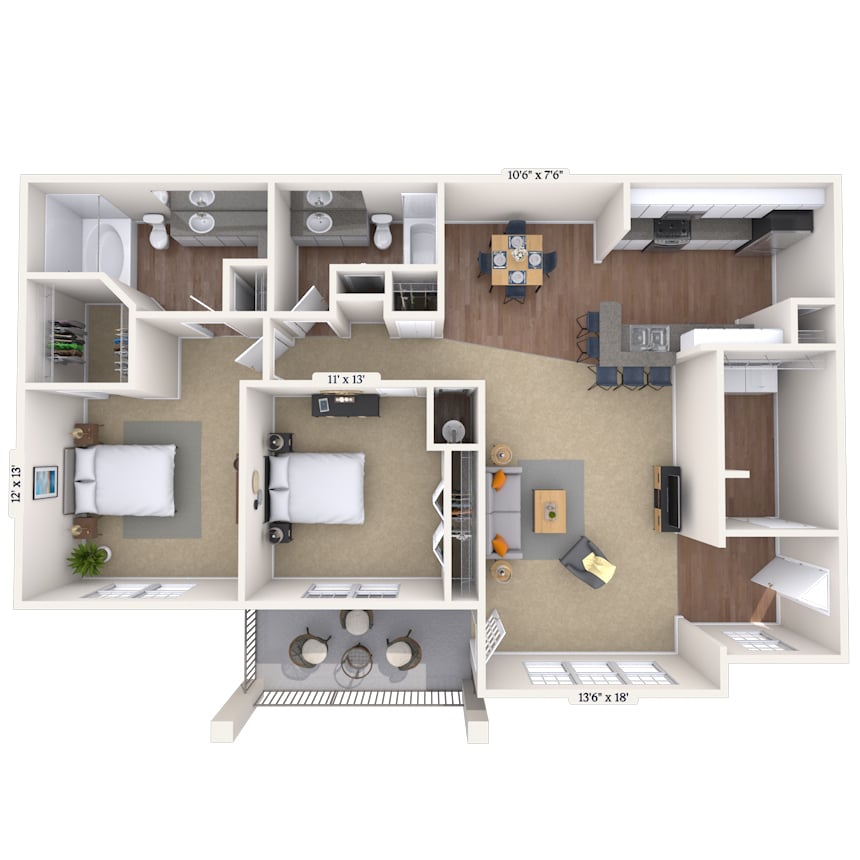 Floorplan image of unit 01435