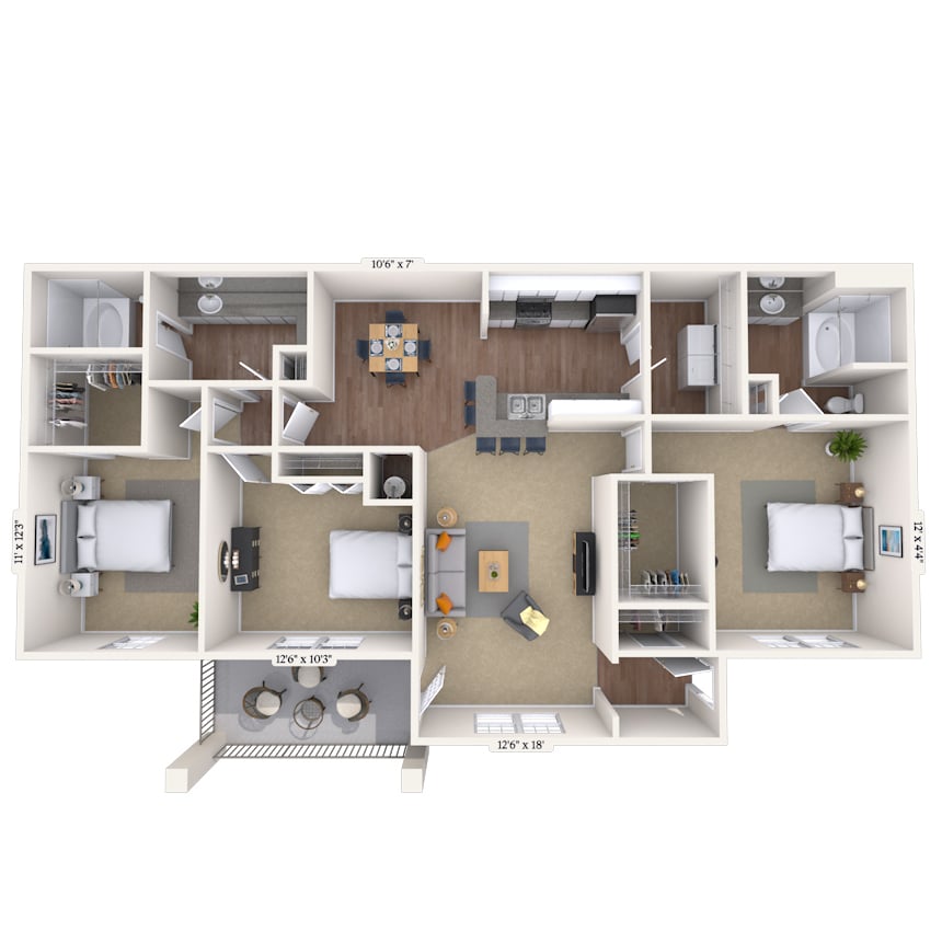 Floorplan image of unit 01502