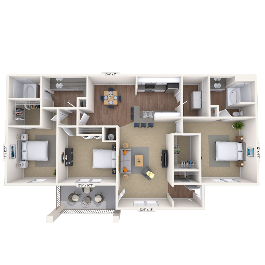 Floorplan image of unit 01635