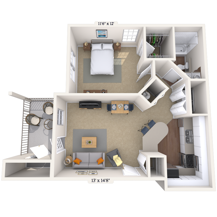 Floorplan image of unit 011318