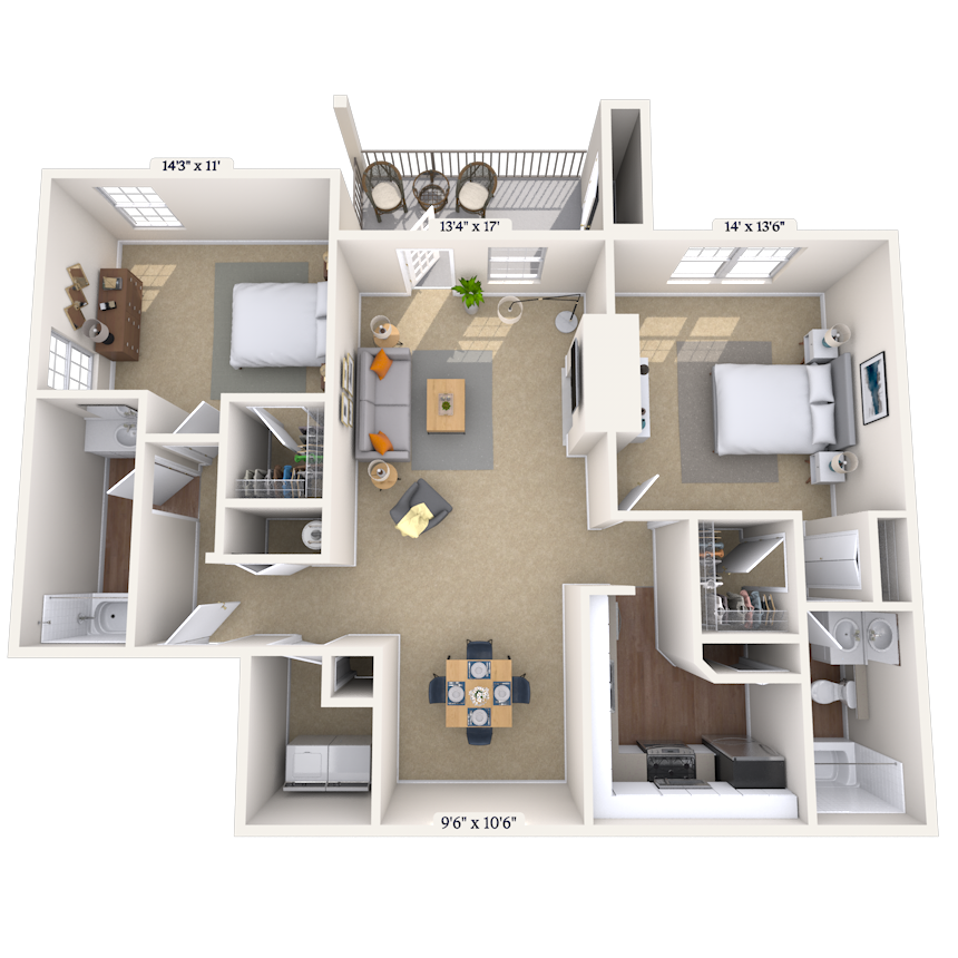 Floorplan image of unit 010412