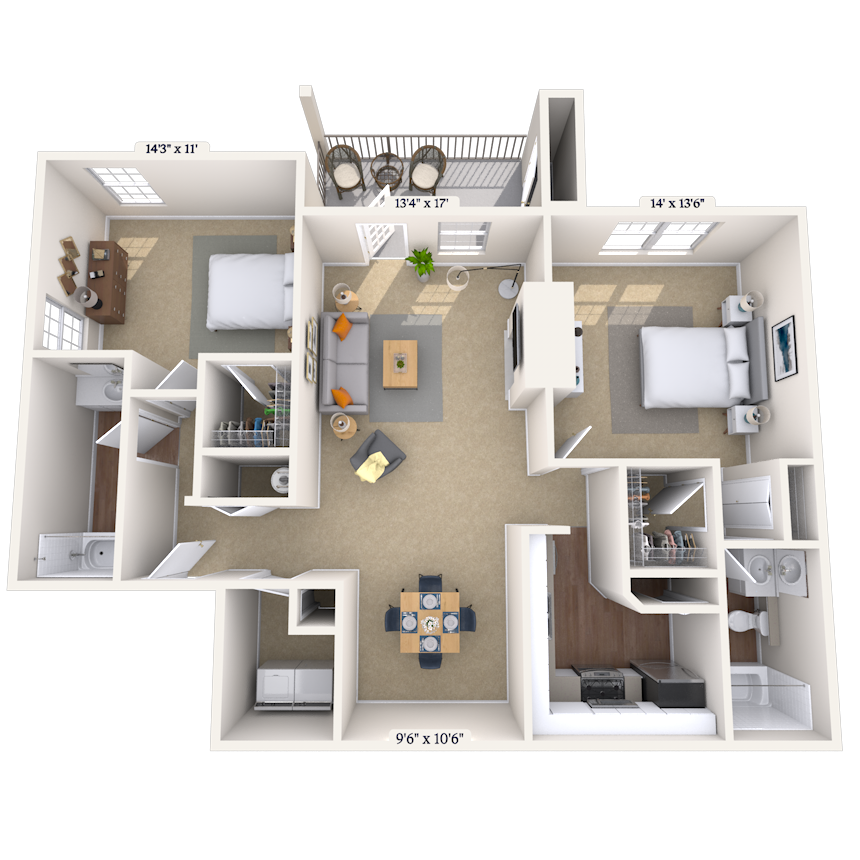 Floorplan image of unit 011101