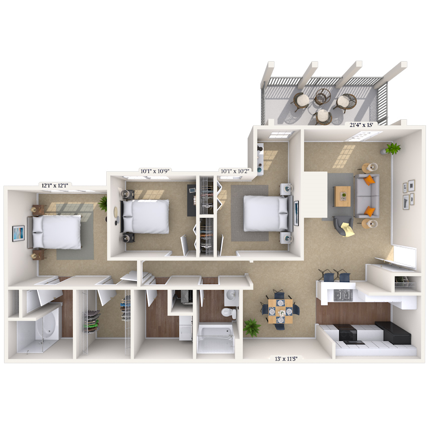 Floorplan image of unit 011224