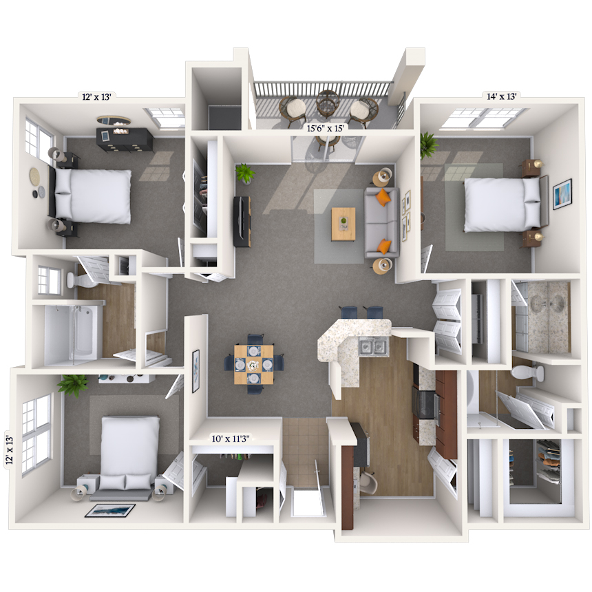 Floorplan image of unit 151528