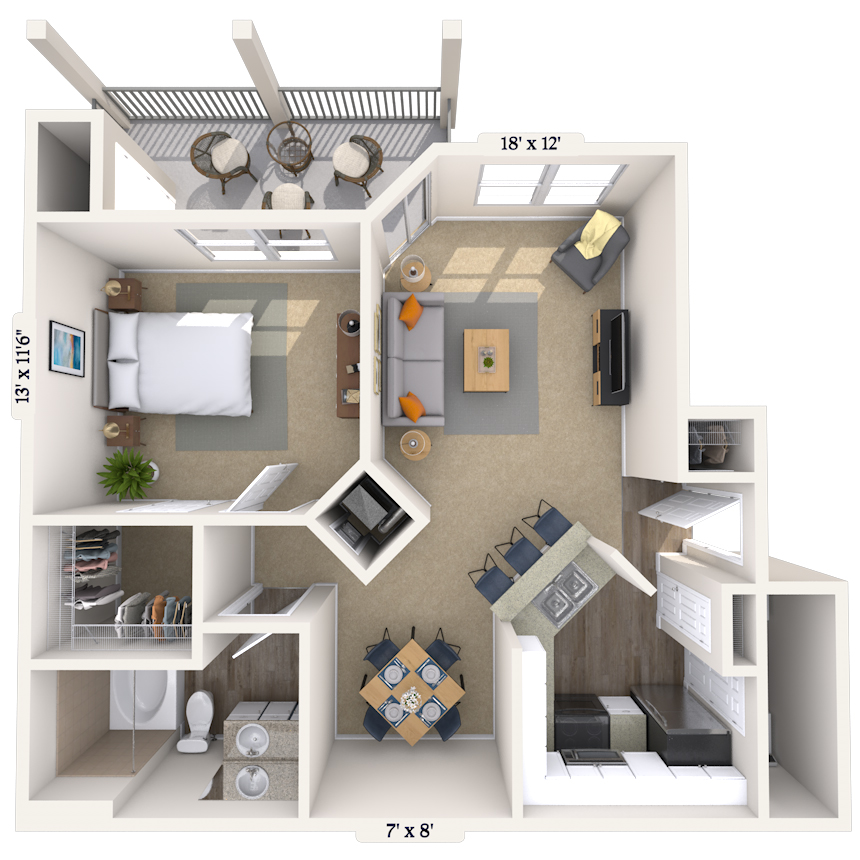 Floorplan image of unit 1110