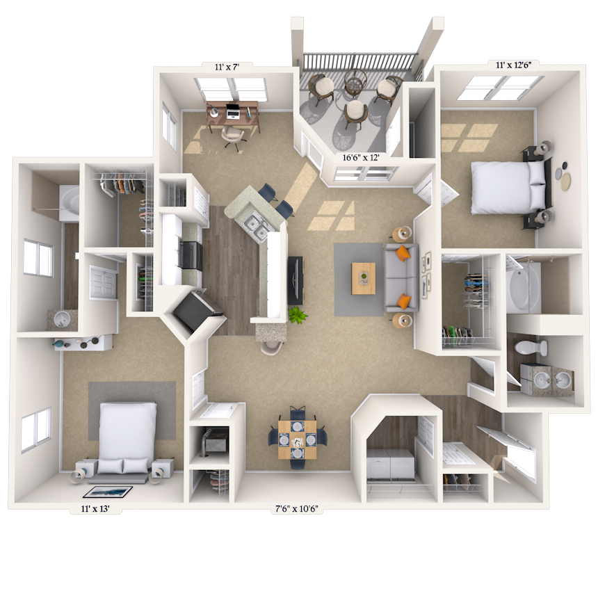 Floorplan image of unit 11507
