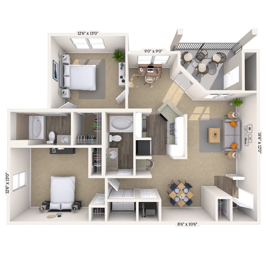 Floorplan image of unit 1211