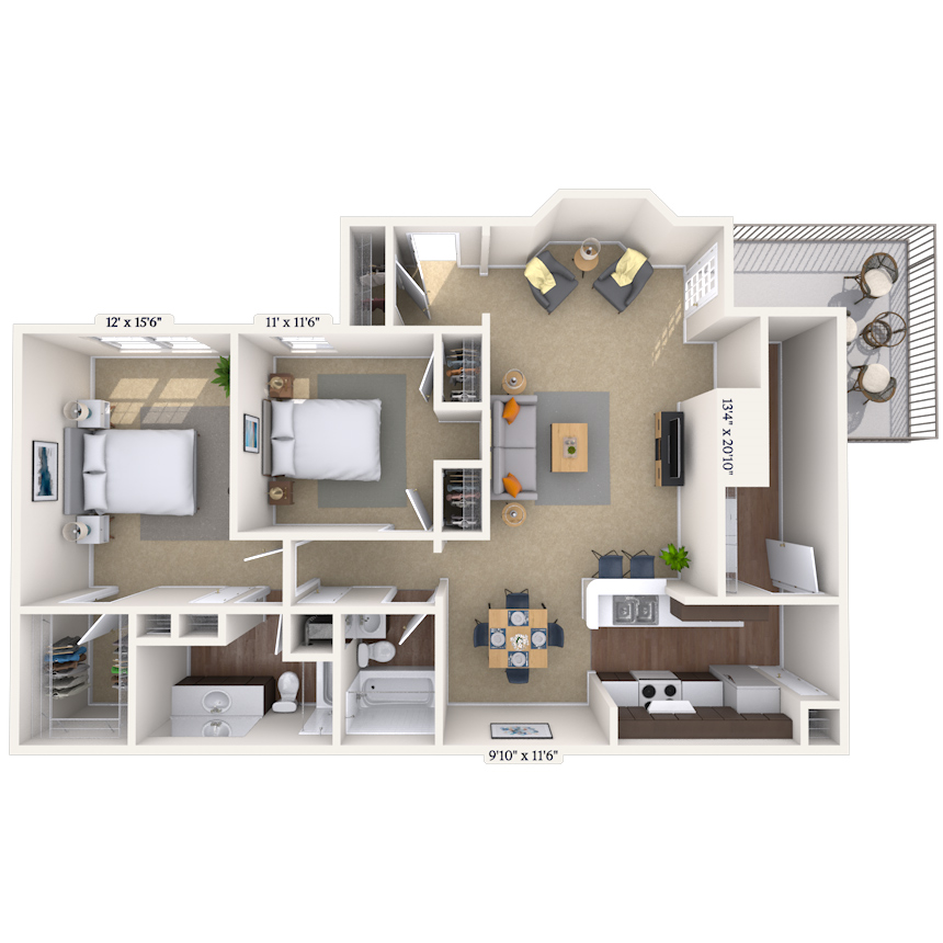 Floorplan image of unit 014161