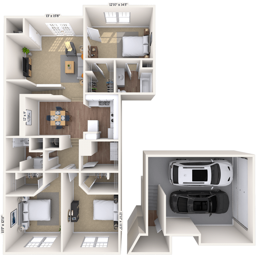 Floorplan image of unit 111108