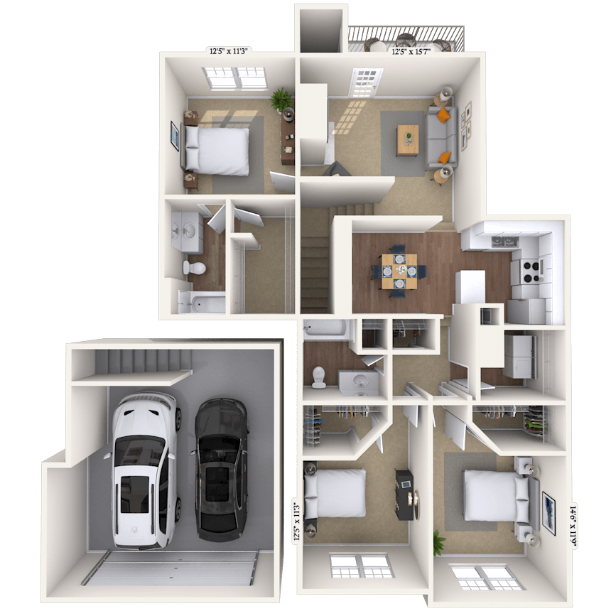 Floorplan image of unit 02207