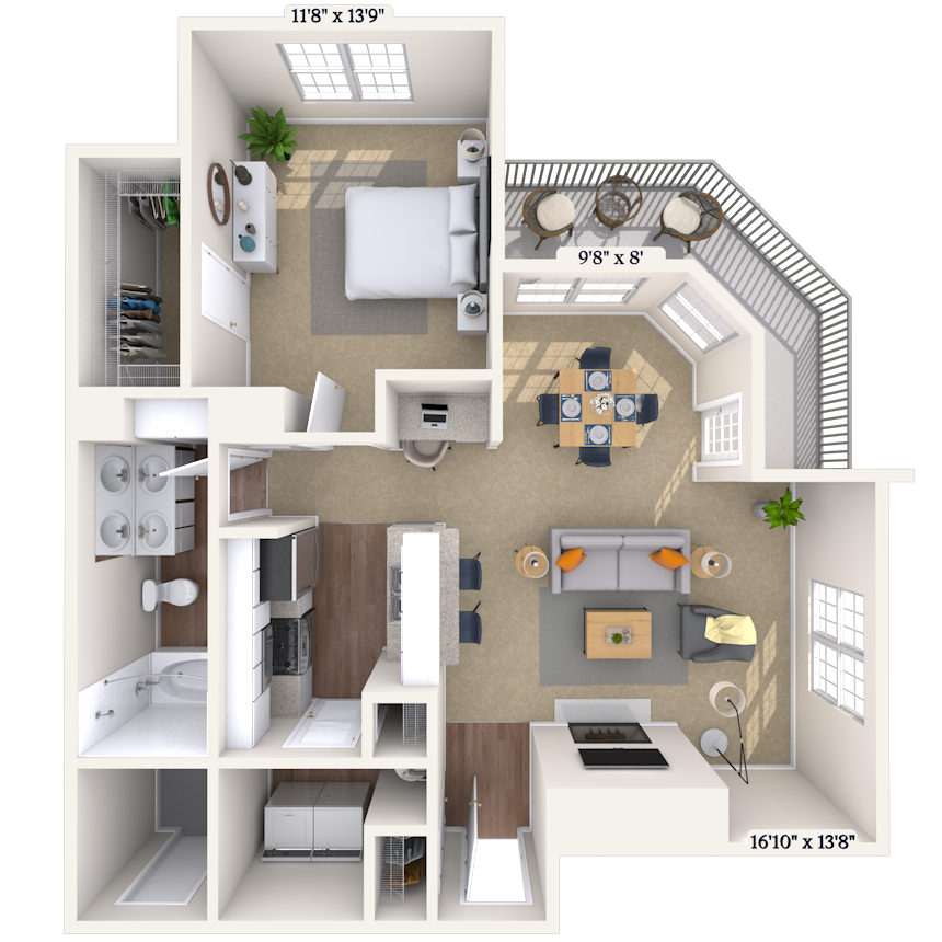 1 Bedroom Apartment – 1655 Centerview Drive #010118, Duluth, GA 30096