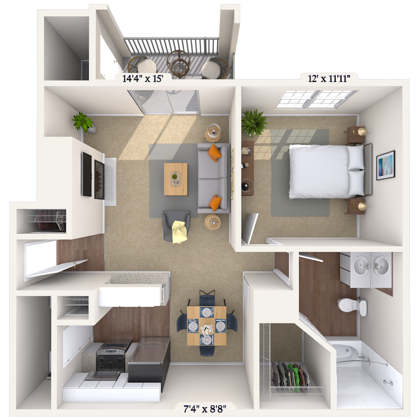 Floorplan image of unit 101012