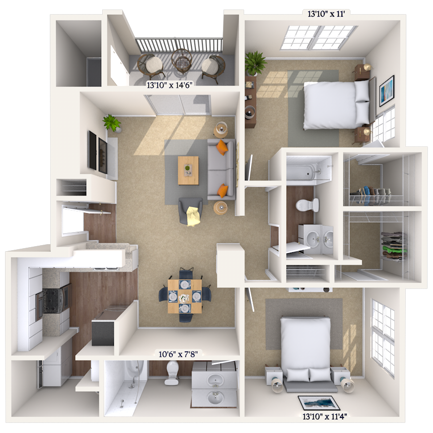 Floorplan image of unit 111134