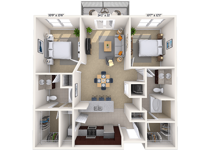 Floorplan image of unit 06-1102
