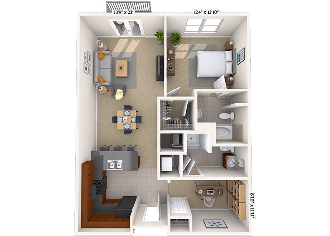 Floorplan image of unit 01-1225